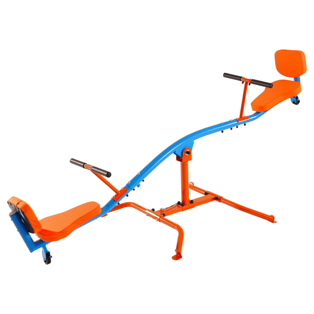 SucceBuy 300Lbs Kids Seesaw Sit & Spin Teeter Totter Outside Toys with Handles for Children Outdoor Playground Equipment