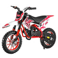 49cc 2-Stroke Kids Dirt Bike Gas Power Motocross Moto Bikes Child Vehicle Motorcycle Racing Max Speed 30KM/H (Red)