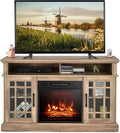 Electric Fireplace TV Stand for TVs Up to 55 Inches,18-Inch Fireplace Insert with Remote,Overheat Protection, 48-Inch,Customized