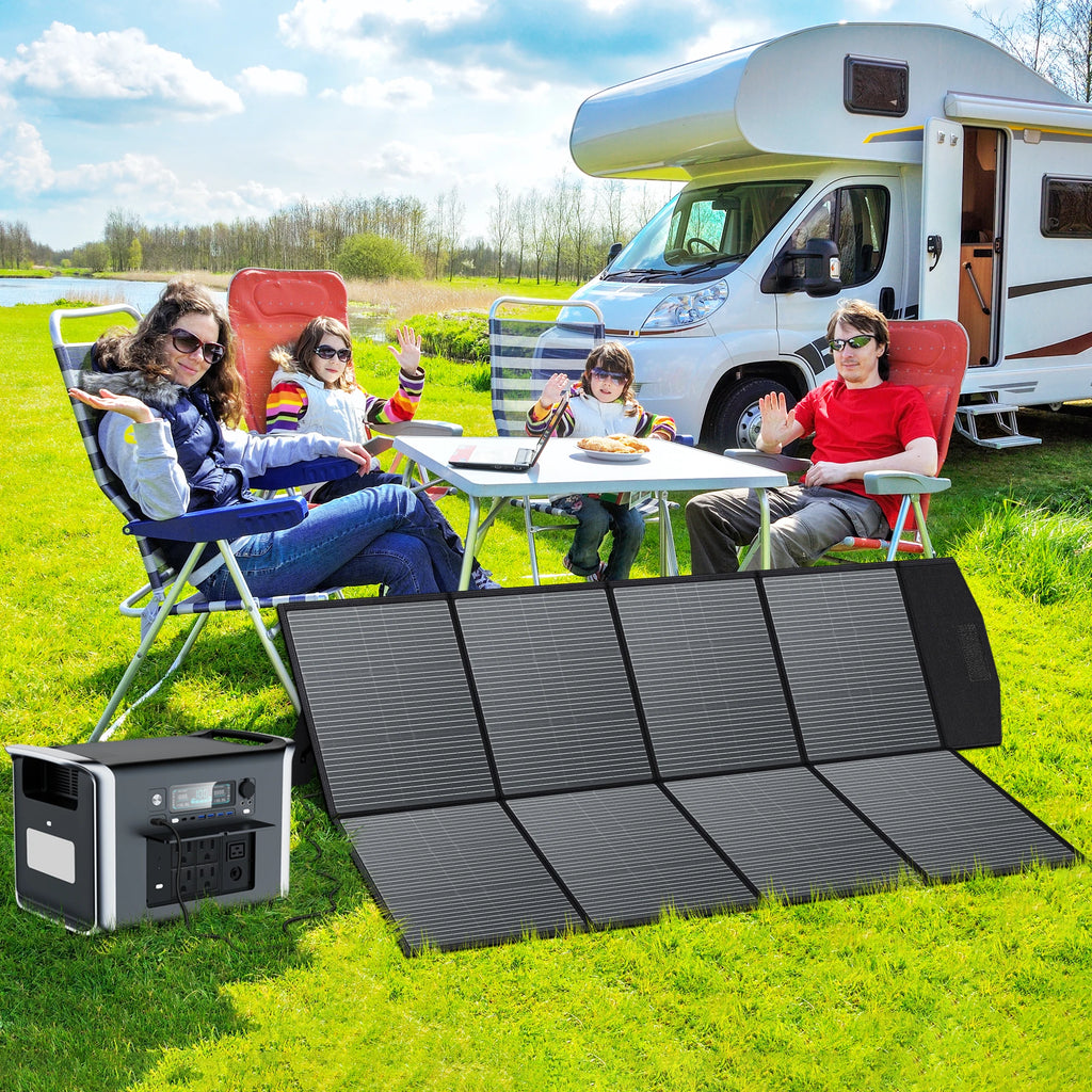 CTOLITY SP400 400Watt Foldable Solar Panel 40V Camping Solar Generator for Power Station Off Grid Outdoor Activities, SUV, RV