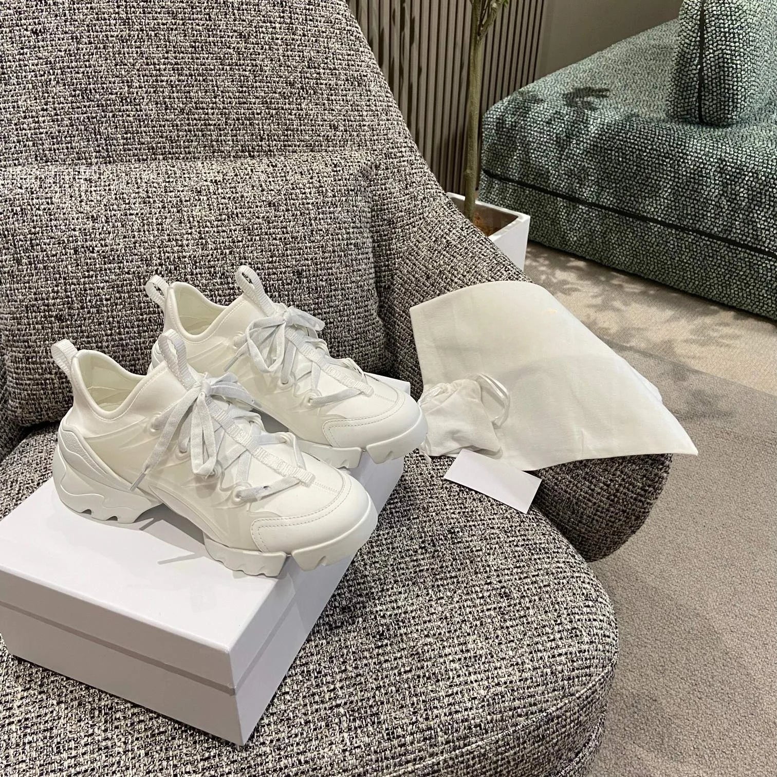 2025 Women's Luxury Brand Chunky Shoes, Thick Sole, Hidden Wedge Heel, Casual and Versatile Women's Shoes