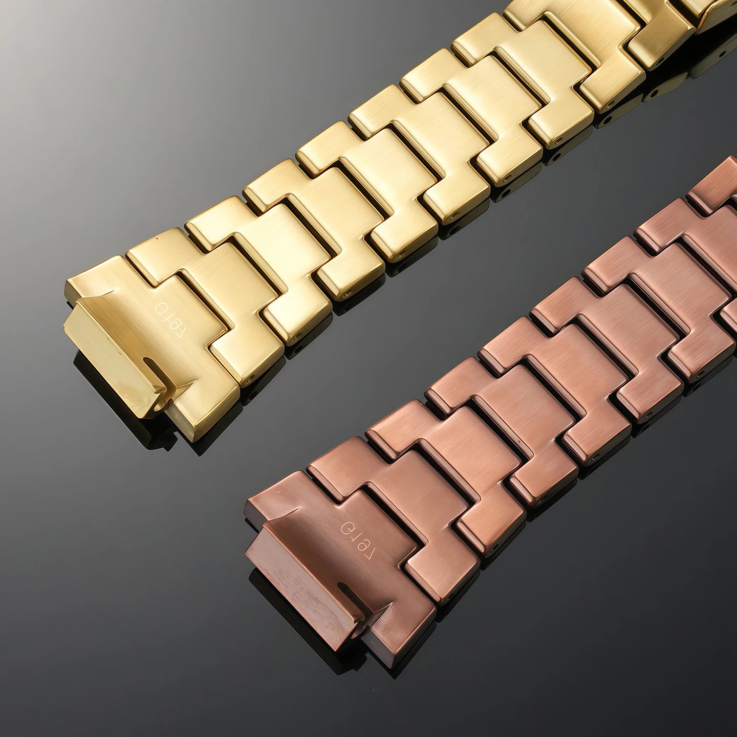 GM-2100 Coffee Colour Stainless Steel Strap For Casio G-SHOCK Metal Watch Chain GM-2100 Series Modified Men's watch accessories