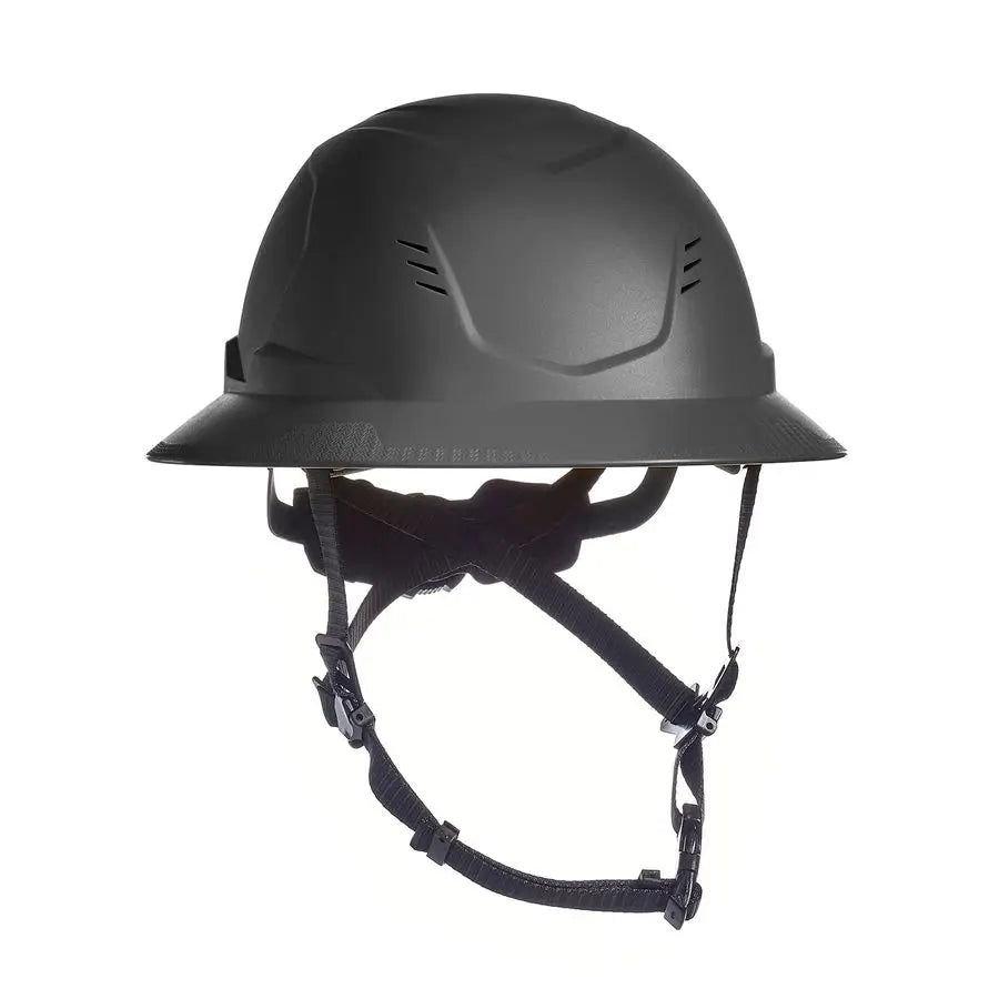 10250582 VGard H2 Full Brim Safety Type 2 Helmet Comfortable Ratchet Suspension and Integrated Chinstrap, Vented, MediumStandard
