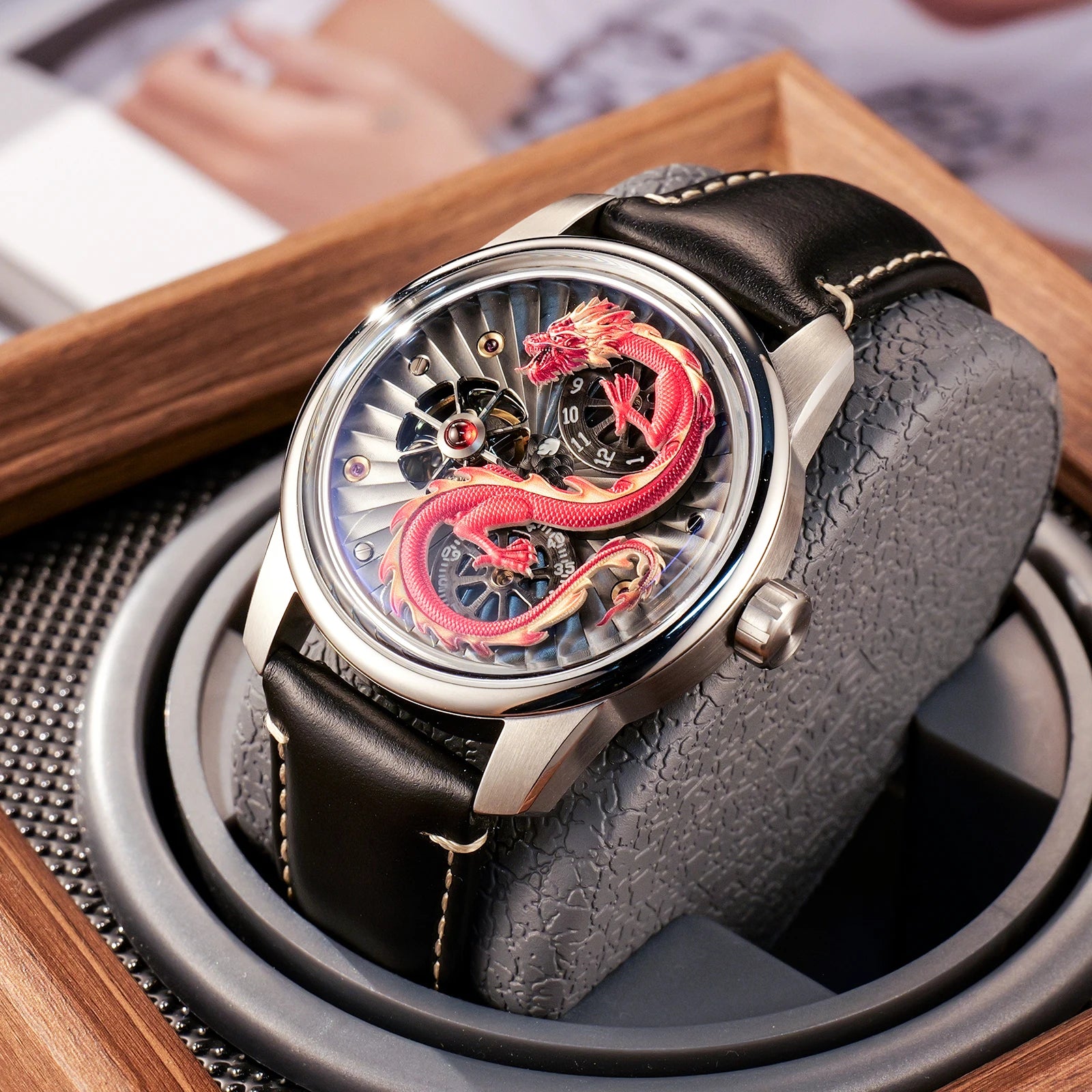 OBLVLO men's mechanical watch, fully automatic classical style business men's watch, men's clock LOONG watch