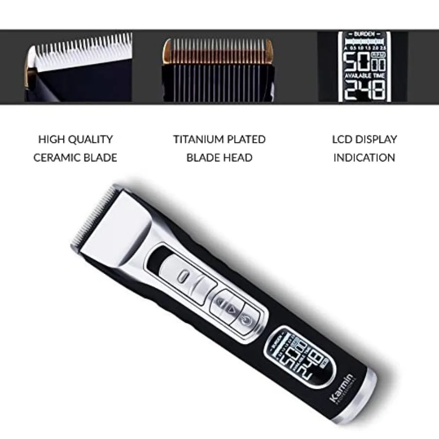 T70 Professional Cordless Hair Clippers for Men Beard Trimmer Mustache Haircut Tool Ceramic Titanium Blades Long Life Ba