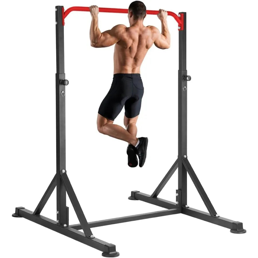 Pull Up Station Power Tower Adjustable Pullup Bar Multifunction Strength Training Workout Gym Equipment Free Standing