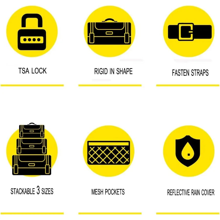 Stackable Tail Bag for Motorcycle with Three Size Options Waterproof Rain Cover Included Zipper Closure Rear Seat Travel Luggag