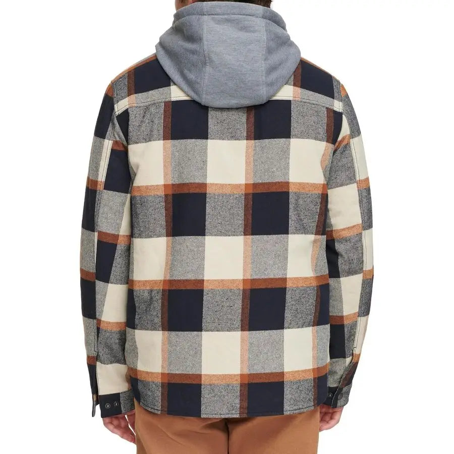 Plaid Sherpa Lined Hooded Shirt Jacket Regular amp Big amp Tall Sizes