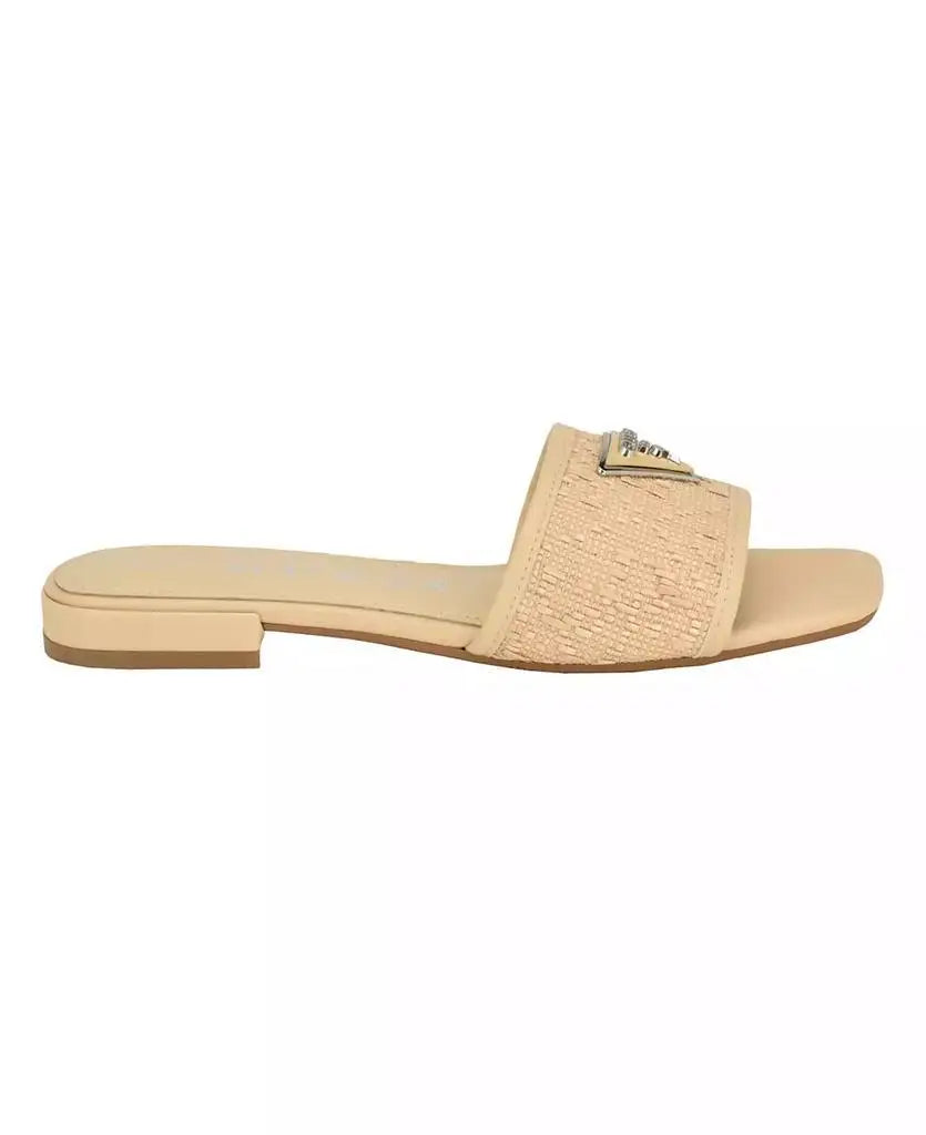 GUESS | Women's Tamsea One Band Square Toe Slide Flat Sandals