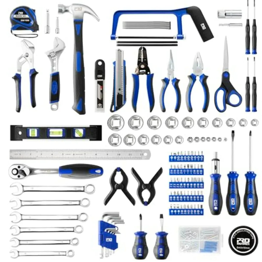 Prostormer Home Tool Kit 259-Piece Household Hand Tool Set with Heavy Duty Aluminium Tool Box Basic Toolkit for Home RV Car Wor