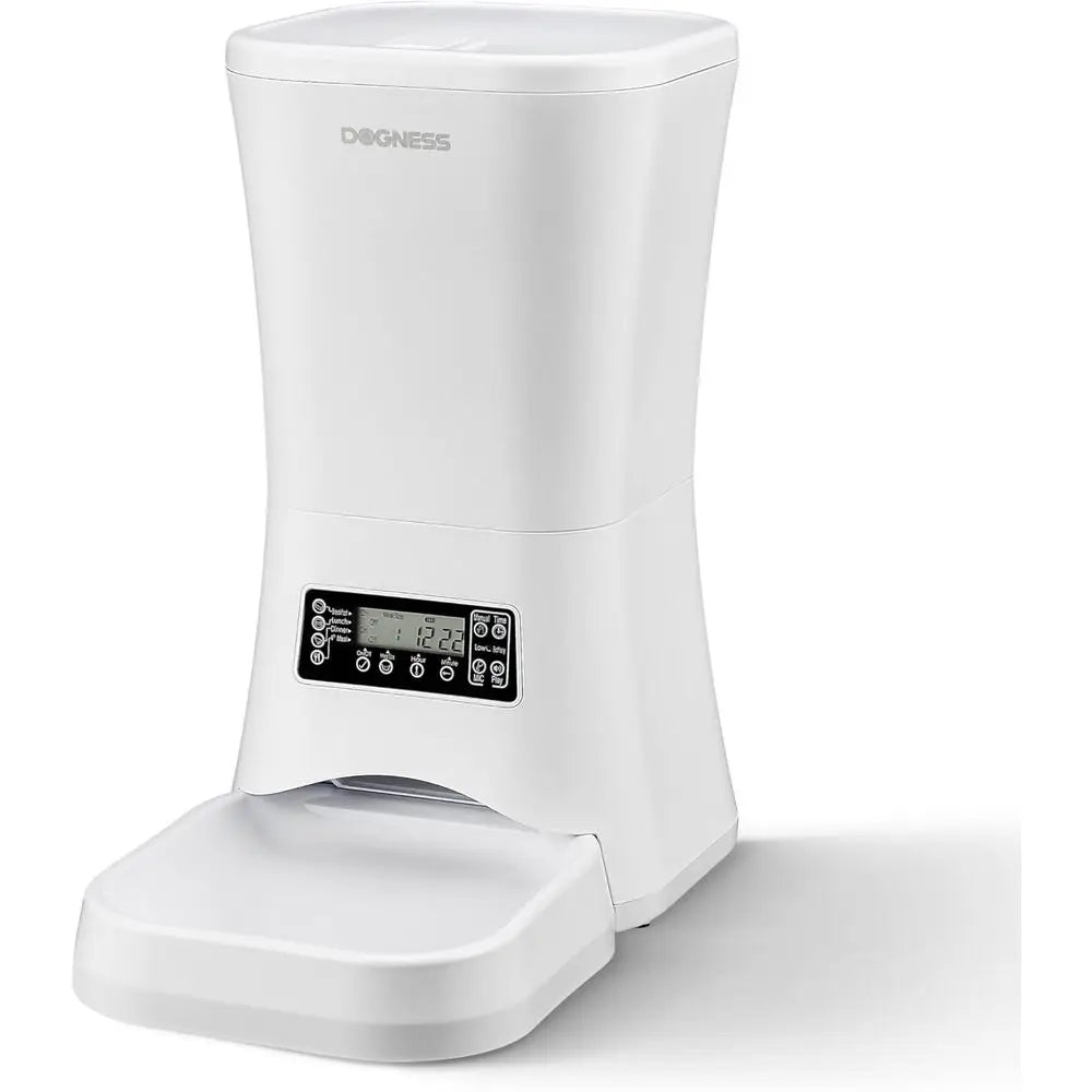 Large Dog Automatic Feeder with Timer, Extra Large Programmable Pet Food Dispenser, Portion Control, Voice Record, Battery/Plug-