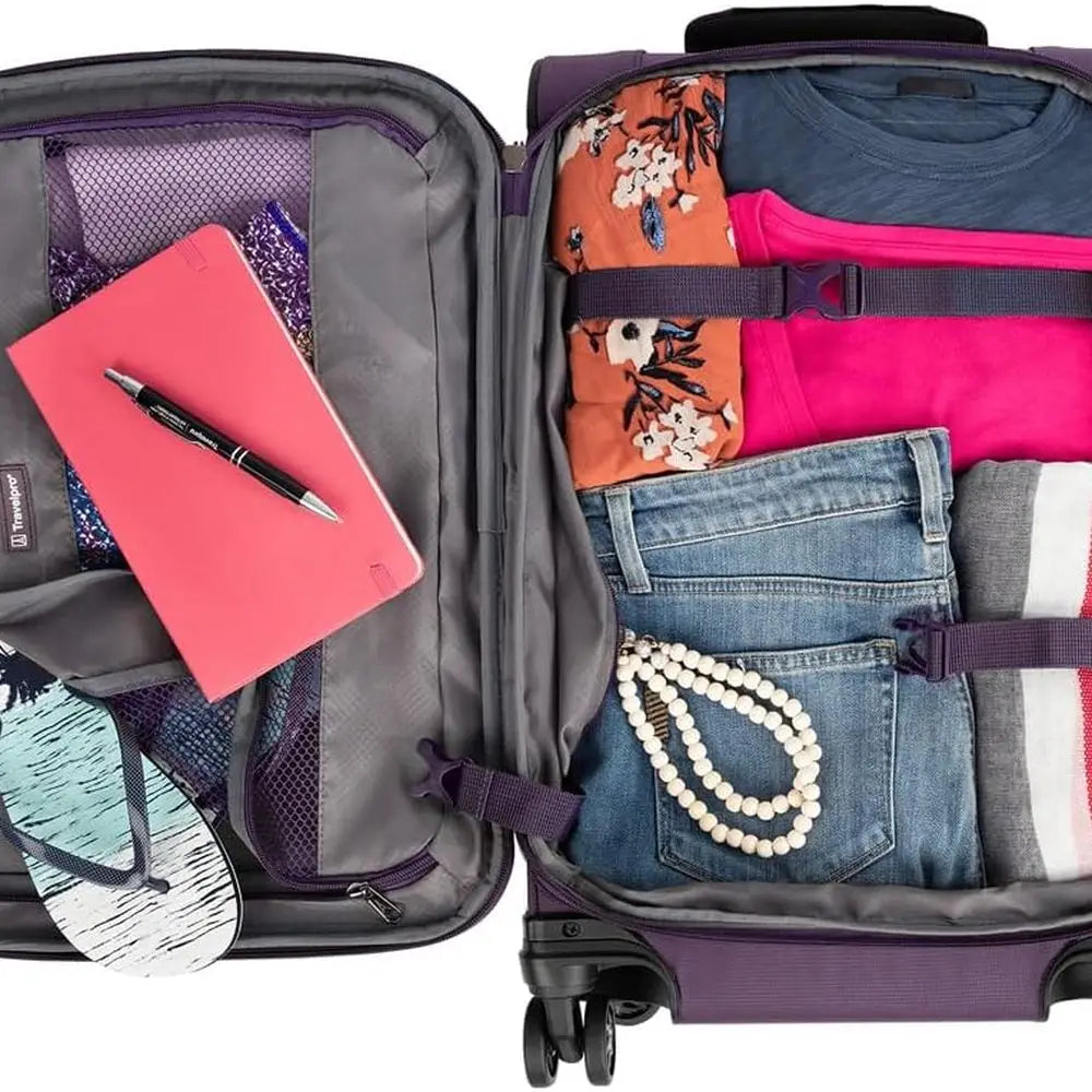 Deep Purple Travelpro Tourlite 2-Piece Luggage Set: 21 Expandable Spinner Carry-On & 29 Lightweight Large Suitcase