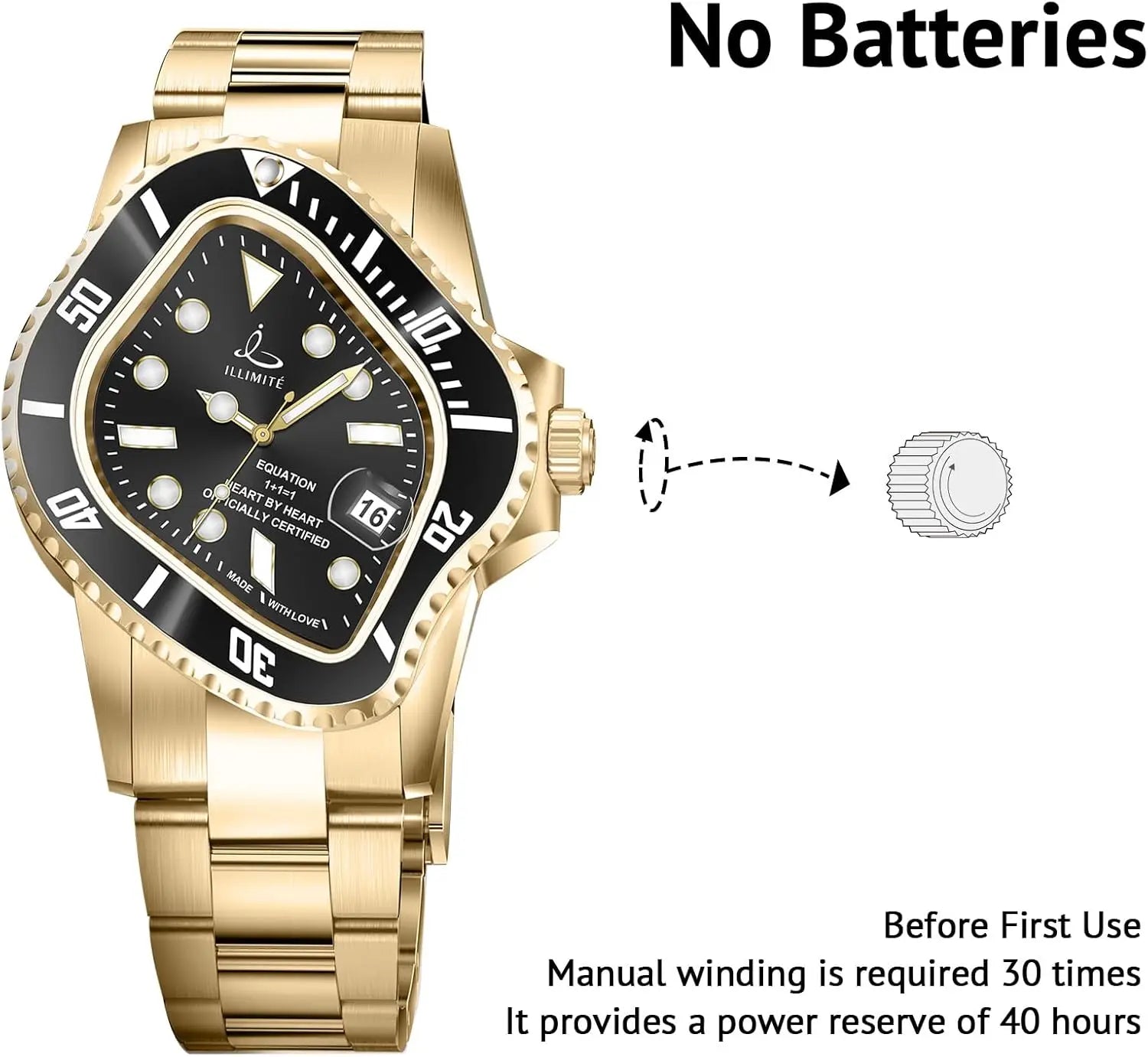Automatic Self-Winding Mechanical Watch for Men and Women, Waterproof Stainless Steel Surrealist Design