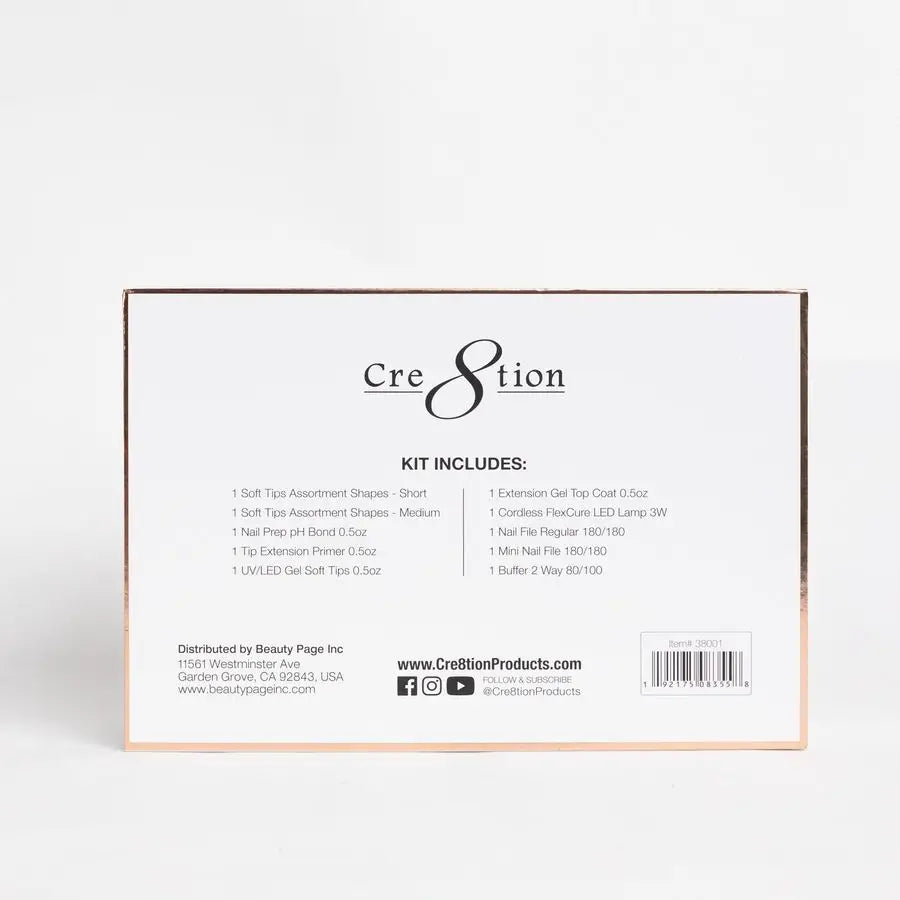 Soft Tips Starter Kit, Complete Gel Soft Tip Extension Set with Lamp, Gels amp Tools