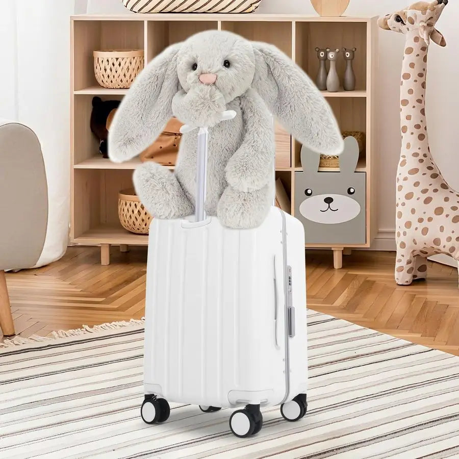 Inch Underseat Carry On Luggage with Wheels, TSA Approved Ride On Suitcase, Lightweight Kids Rolling Suitcase with Phone Holder,