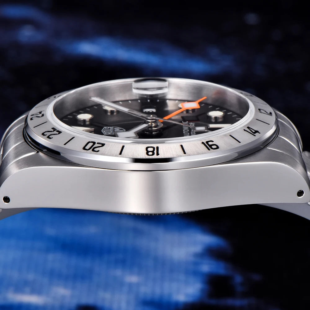 RollsTimi GMT Men's Watches Luxury NH34 Automatic Watch For Men Mechanical Wristwatch AR Sapphire Waterproof Luminous Gift Clock