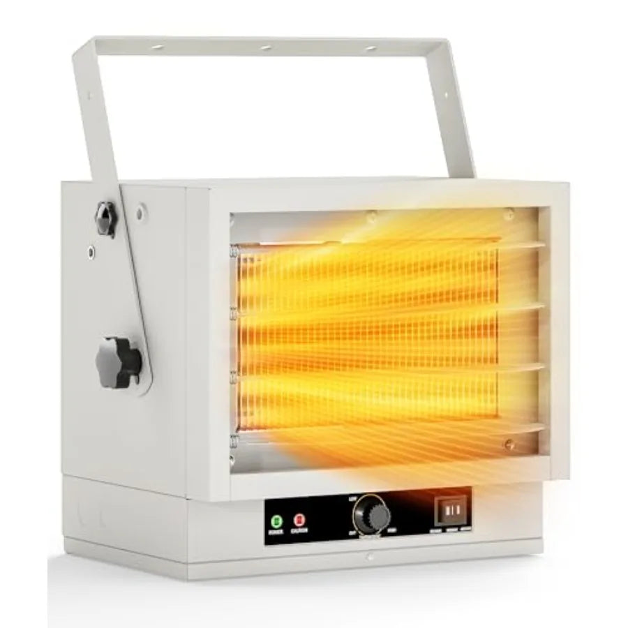 5000W 240V Electric Garage Heater for Indoor Use - Wall/Ceiling/Floor Mounted Industrial Heavy-Duty Shop Heater with Dual Overh