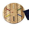 Handmade Irk Aggravation Board Game with Glass Marbles in Subtle Stripes Design for Family Entertainment and Indoor Leisure Act