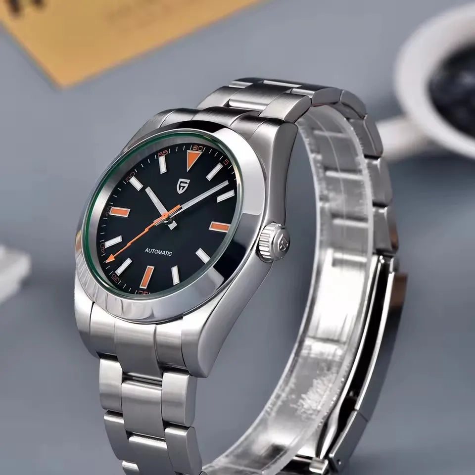 PAGANI DESIGN Green Circle Mechanical Watch Japan Movt Waterproof Sapphire Men watch 316L All Steel Luminous Luxury Man watch