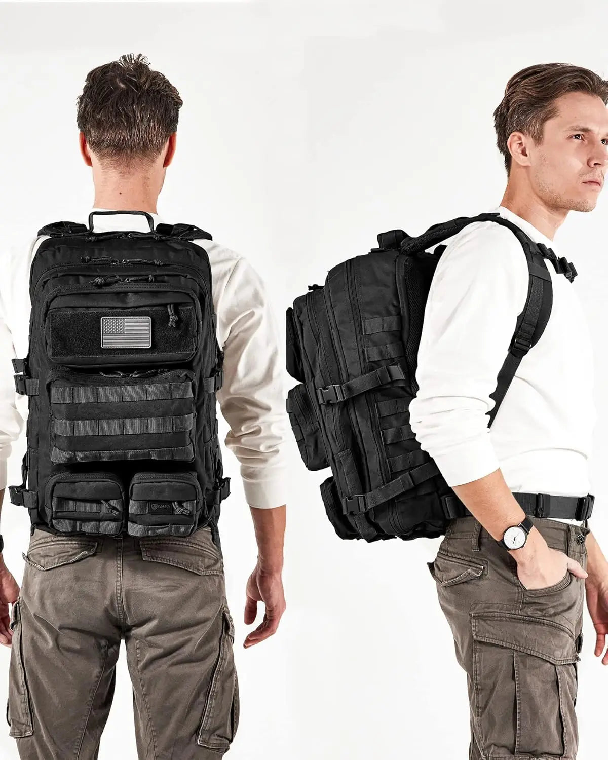 Backpack for Men and Women 50L Backpack 2.4x Stronger Large Military Molle Rucksack, Bugout Backpack Outdoors