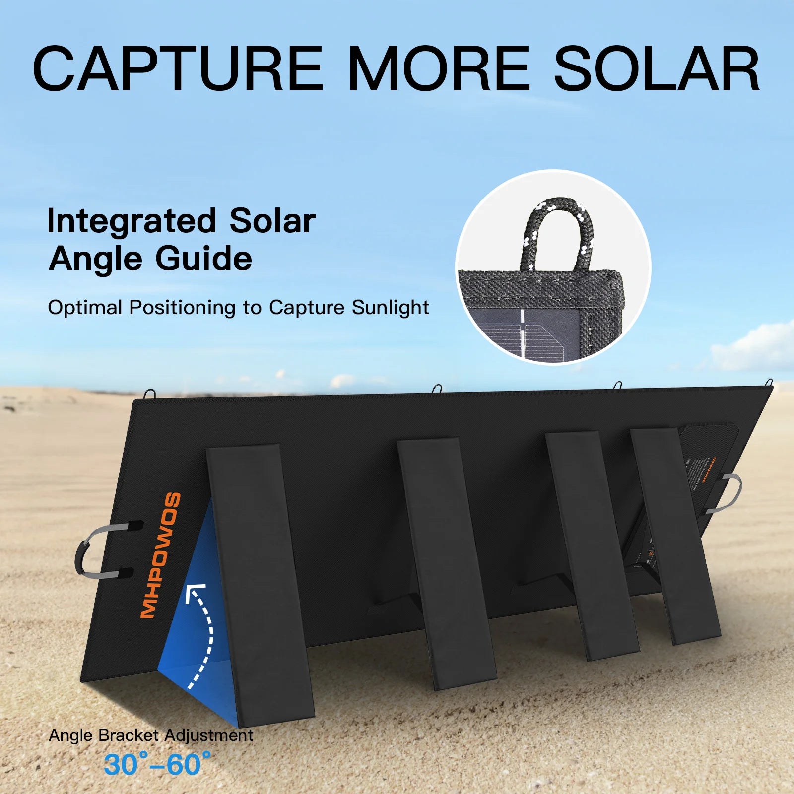 MHPOWOS Foldable Solar Panel, 800W 400W 220W 110W Mobile Solar Charger for Power Supply, Solar Generator, Fishing, Camping, RV