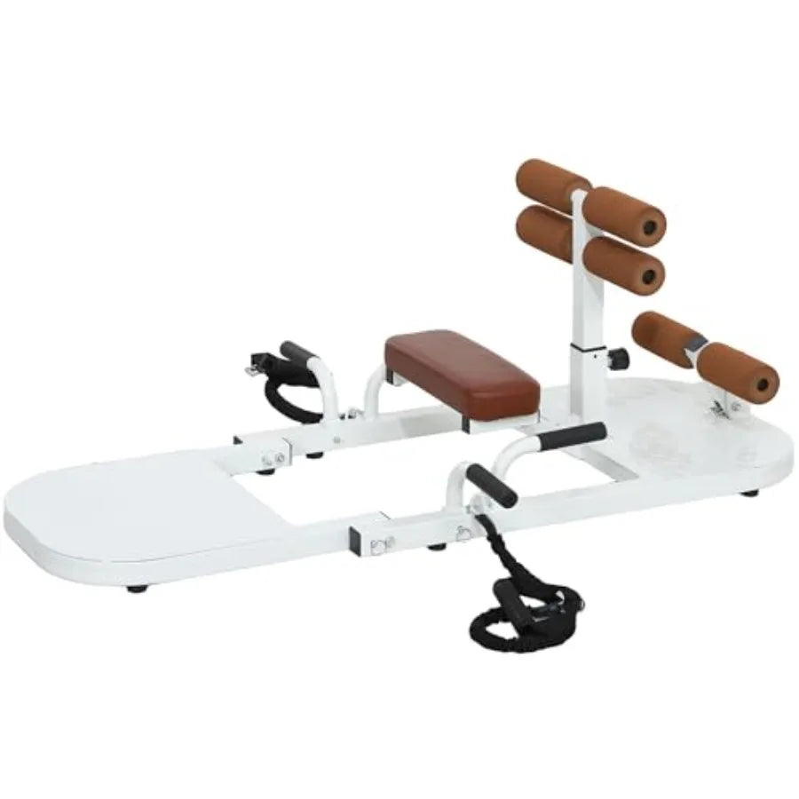 Foldable Sissy Squat Machine with Push Up Stand and Wheels for Home Gym Multipurpose Glute Workout Equipment in Black Compact a