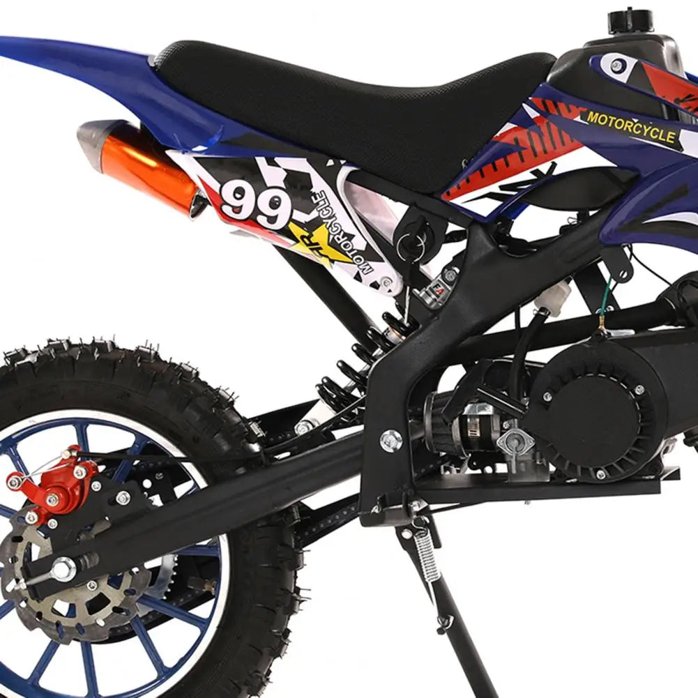 49cc 2-Stroke Kids Dirt Bike, Gas Power Motocross, Off Road Mini Motorcycle Pocket Motorbike with Front Rear Disc Brakes(Blue)