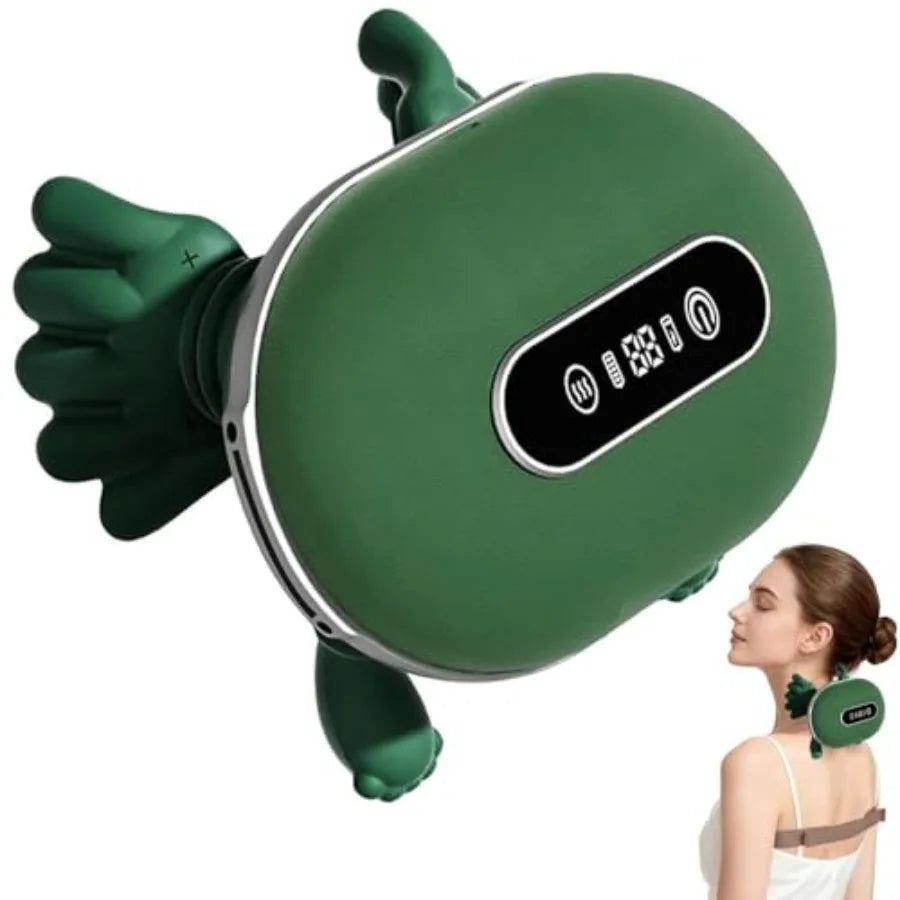 Shoulder and Neck Massager Bionic Heated Massager Portable Neck and Back Massager with Fingers 4D Kneading Massager Simulates a