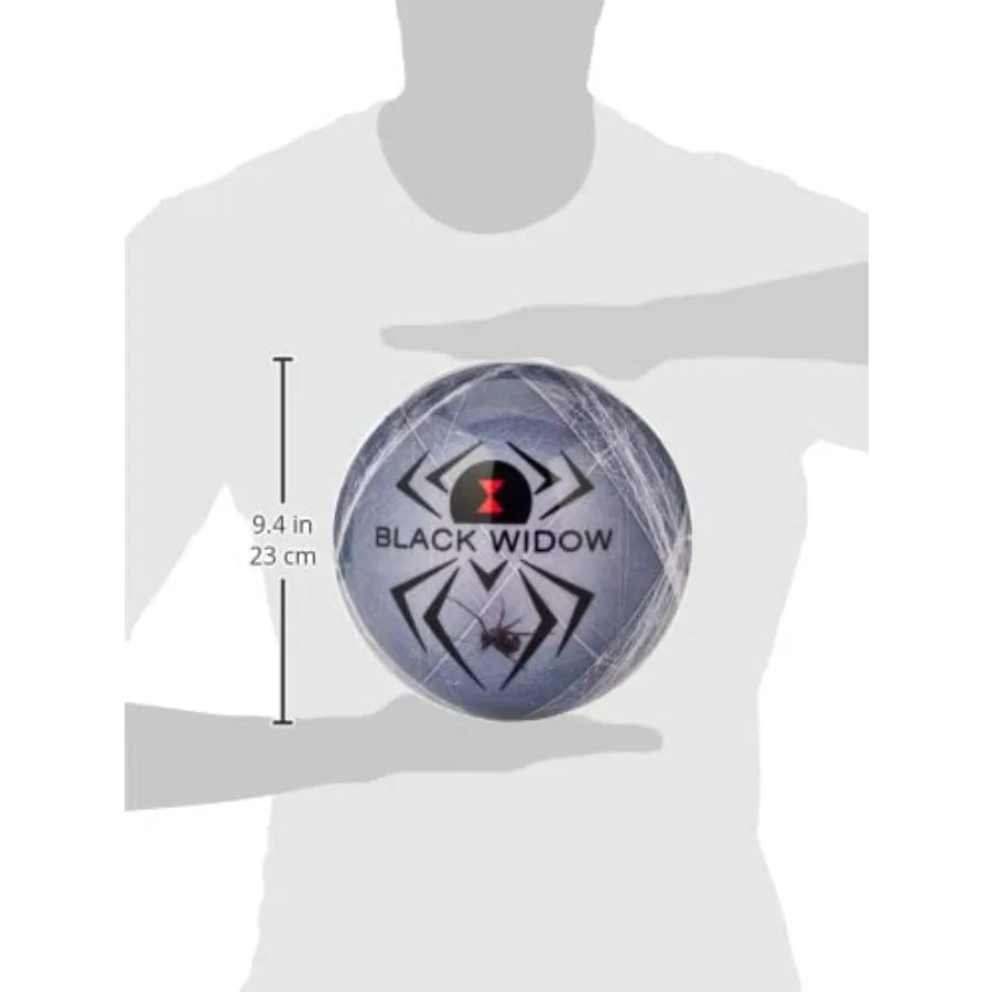 On The Ball Bowling Hammer Black Widow Viz-A-Ball 14lbs Grey White for Professional Tournament Use with Enhanced Grip and Preci