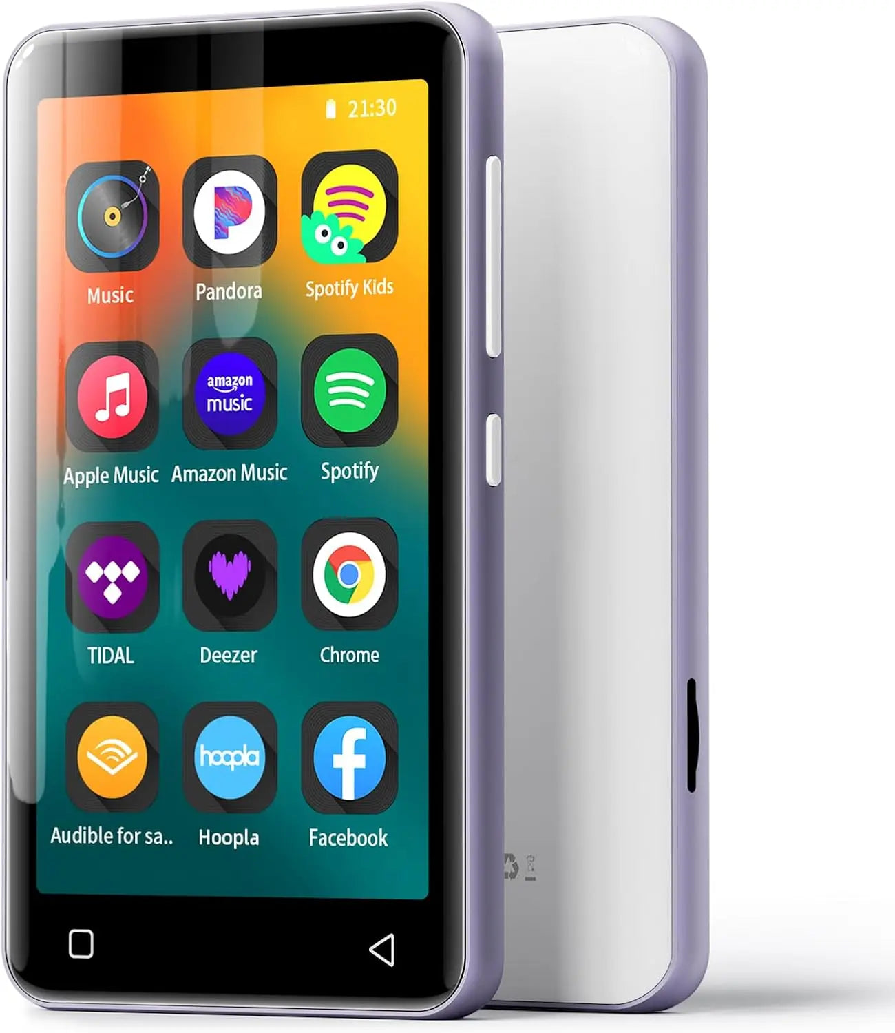 80GB MP3 Player with Bluetooth, WiFi, Spotify Kids, Pandora, Audible, 4.0 Touch Screen, Parental Controls, Up to 1TB (White