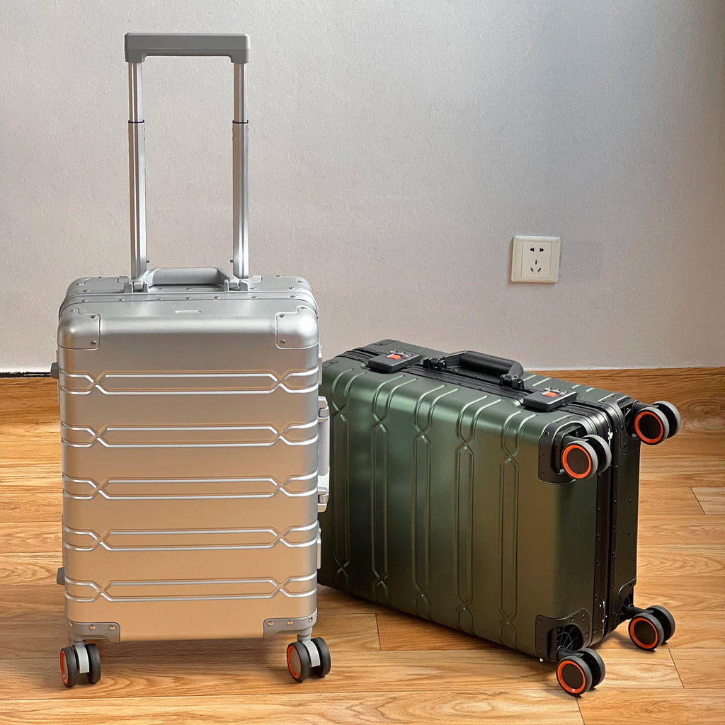 All Aluminum Travel Suitcase Airline Approved Rolling Luggage  Suitcase Luggage Hard Shell Carry On Luggage with Spinner Wheels