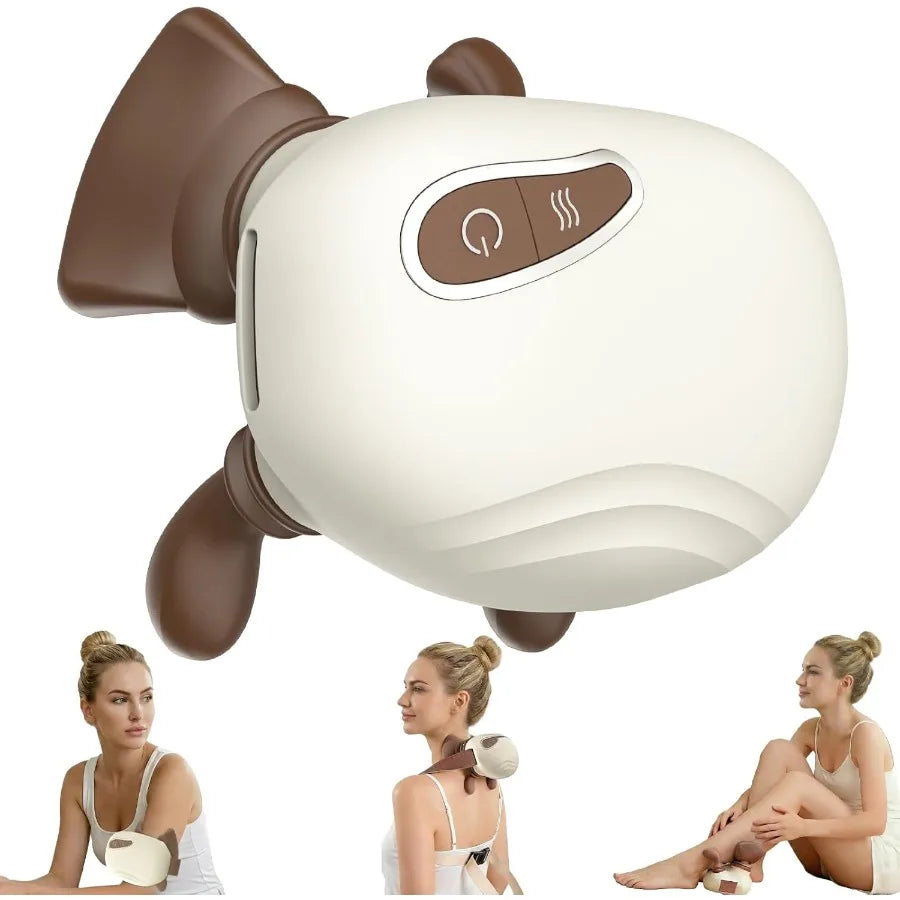 4D Wireless Neck Shoulder Massager Bionic Hands Deep Tissue Massage Portable Electric Kneading Shiatsu Back Massager 3 Relax Ma