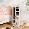 Full Length Mirror Kids Jewelry Cabinet Freestanding Toddler Armoire Swivel Base