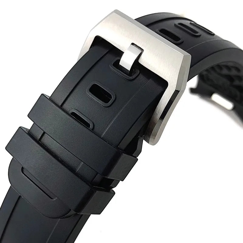 22mm Quick Release Rubber Curved End Strap For IWC International Ocean Timepiece IW356802/376705 Men's Bracelet