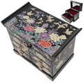 Mother of Pearl Wooden Jewelry Organizer Box Jewelry Storage Box for Women Features Spacious Drawers Ideal for Rings Bracelets