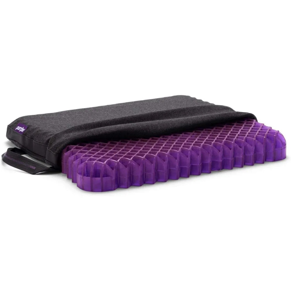 Royal Purple Seat Cushion - Car and Office Chair Support - Neutral Temperature Grid Cushion