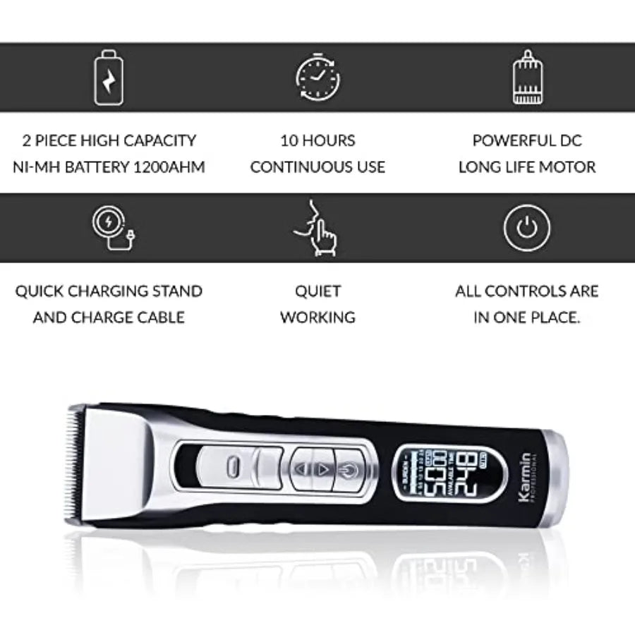 T70 Professional Cordless Hair Clippers for Men Beard Trimmer Mustache Haircut Tool Ceramic Titanium Blades Long Life Ba