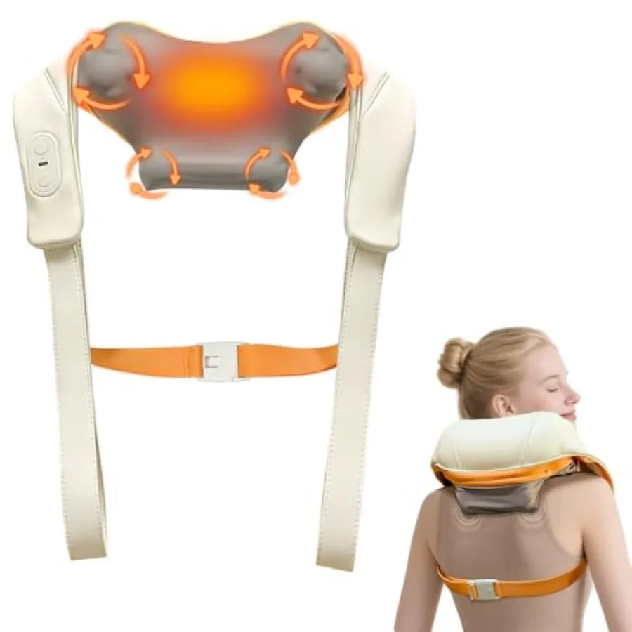 2025 NEW Shiatsu Neck Massager with Heat Brushless Design for Pain Relief and Deep Tissue Therapy 3 Adjustable Modes for Relaxi