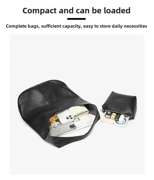 Large capacity cross-border women's bag 2025 new senior sense of soft leather armpit shoulder bag sub mother work commuting Tote