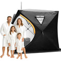 4-Person Outdoor Sauna Tent, 5.91 x 5.91 x 6.23 Feet Dry Sauna Box for Home, Easy Assembly Insulated Tent for Backyard and Campi
