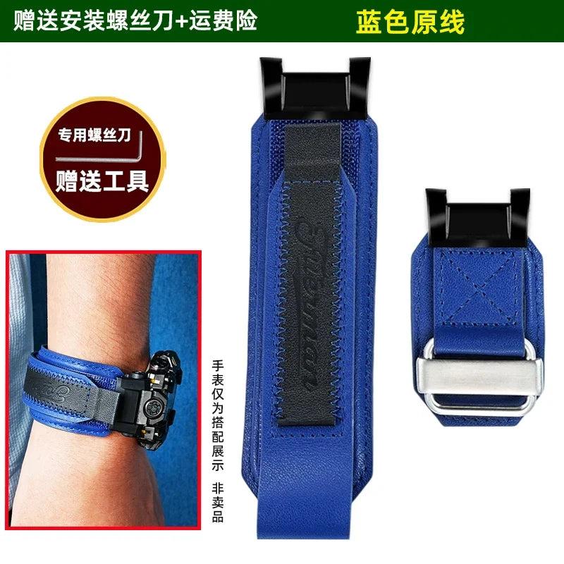 GWG-B1000 Modified Cowhide strap for Casio G-SHOCK third-generation Big Mud King for First /second generation GWG-1000/GWG-2000