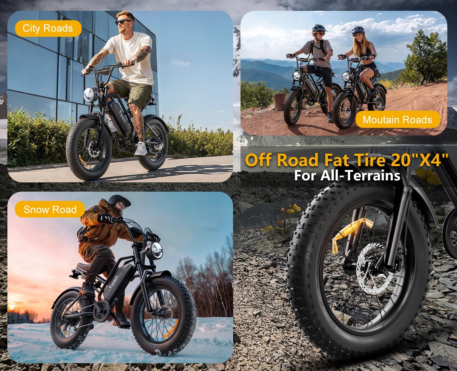 Vynxet Electric Dirt Bike 1500W 48V 18Ah Electric Motorcycle All Terrain Fat Tire