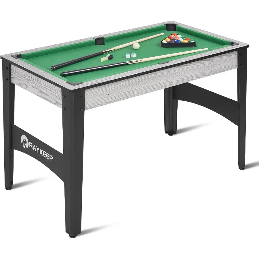 Portable Billiard Table 3FT 4FT 6FT Wooden Game Table with Cues Balls Triangle Chalks Brush for Adults Home Game Room Bar Indoo
