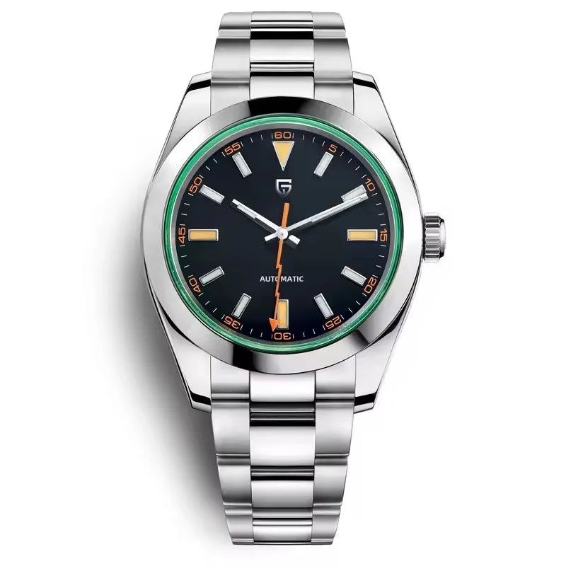PAGANI DESIGN Green Circle Mechanical Watch Japan Movt Waterproof Sapphire Men watch 316L All Steel Luminous Luxury Man watch